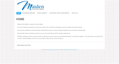 Desktop Screenshot of maidenaccountancy.co.uk
